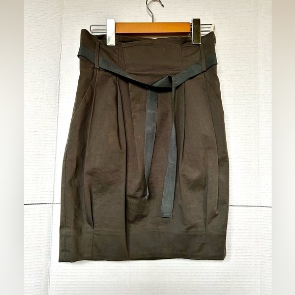Aritzia Wilfred military green Paper Bag Skirt - Picture 4 of 10